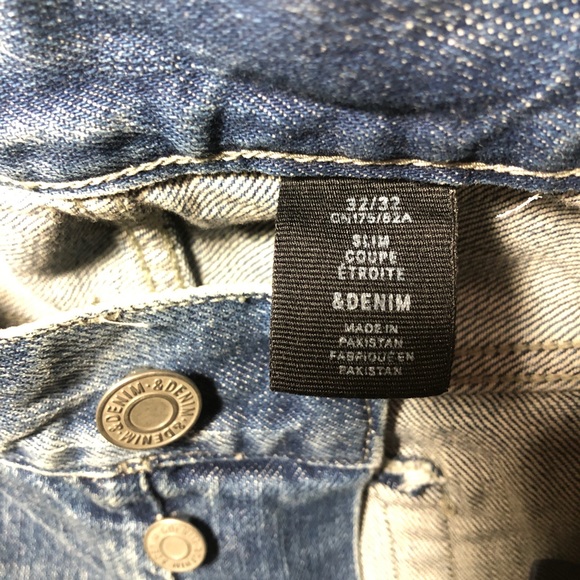 Men’s 32x32 Slim Distressed H&M Jeans - Picture 6 of 9